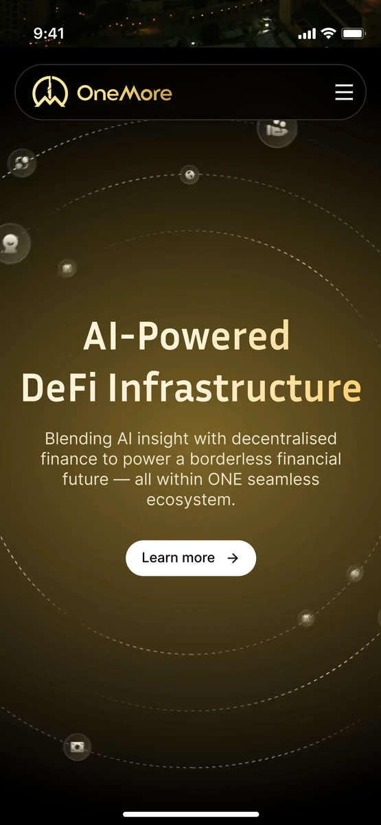 OneMore mobile AI-powered DeFi infrastructure