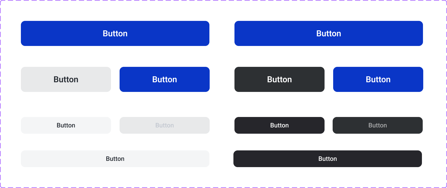 Order-button variants showing action hierarchy, label length and disabled states