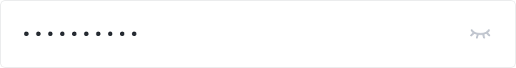 Password field with masked text and a visibility control